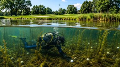 Golf ball diver