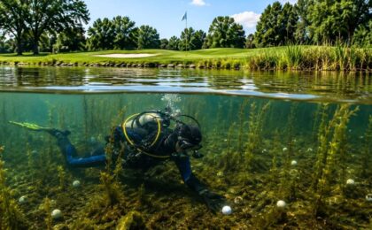 Golf ball diver